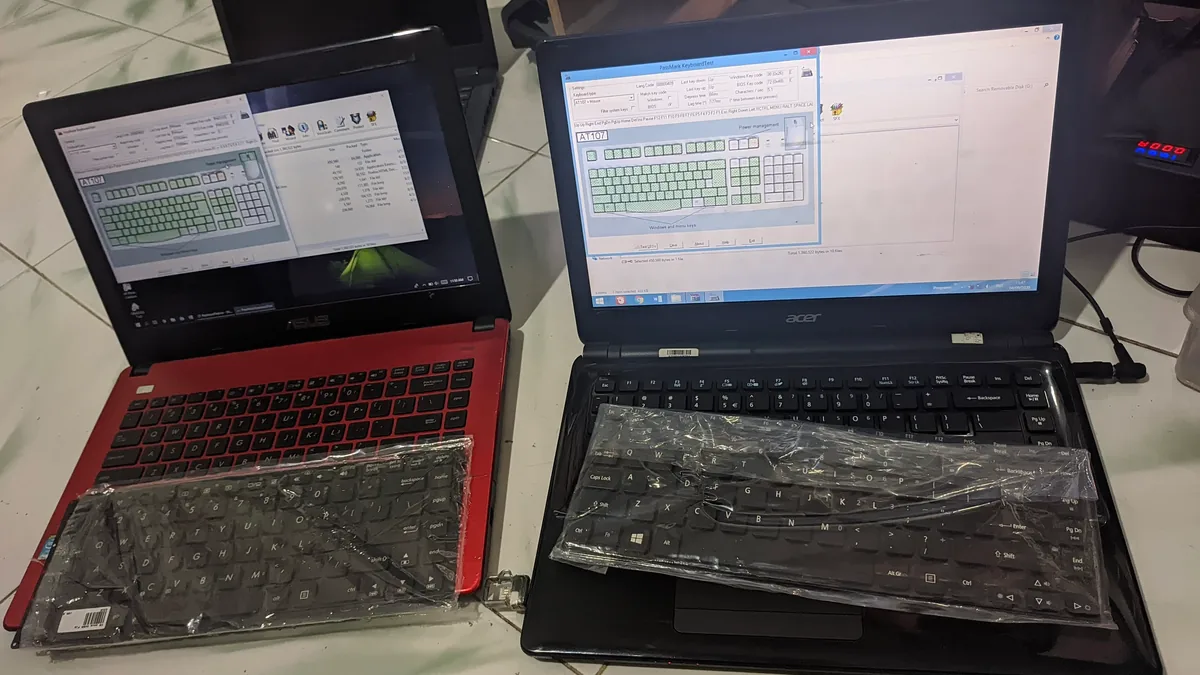 Ganti keyboard laptop ASUS dan Acer di Plandemic Space Kemiri Purworejo