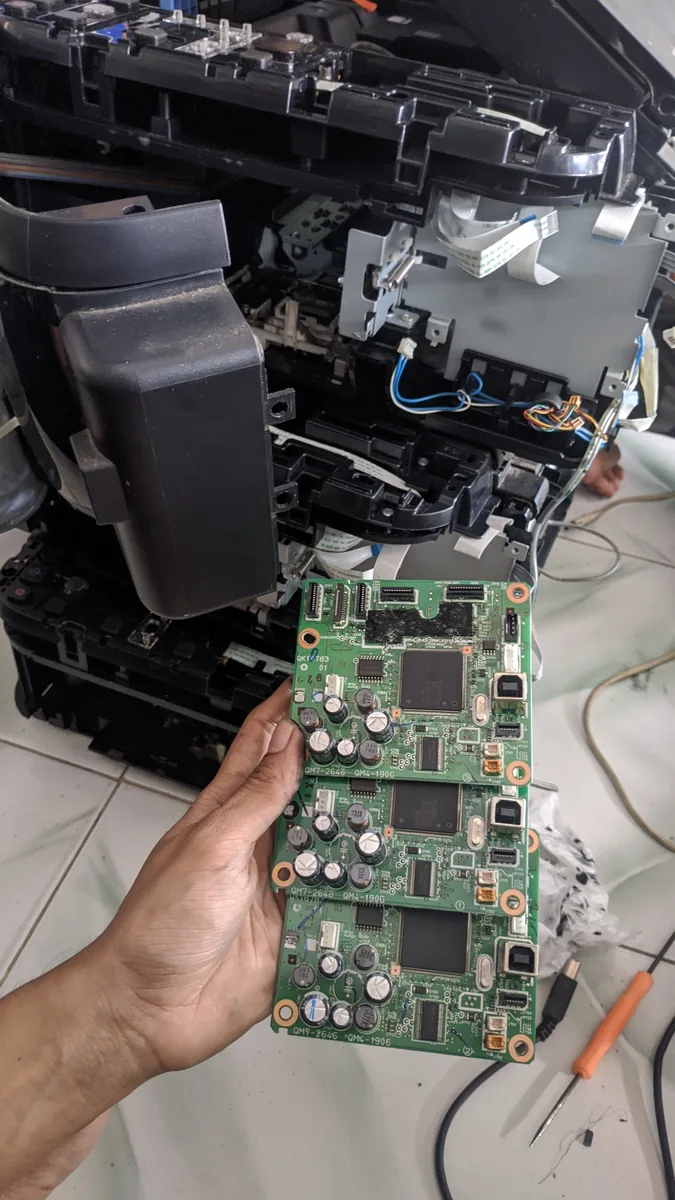 Servis mainboard printer Canon di Plandemic Space Kemiri